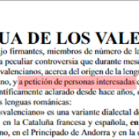 Ataque a la lengua valenciana